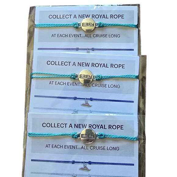 EFFY Rope Cord Bracelets Royal Caribbean Cruise Complete Jewelry Lot of 20 - Picture 2 of 11